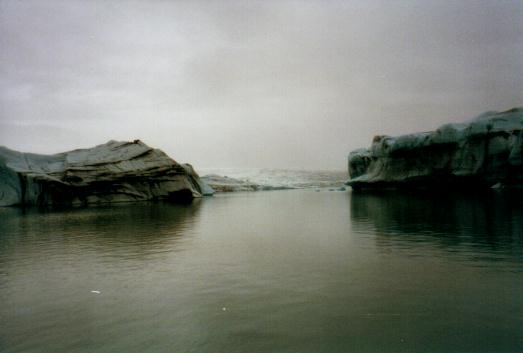 Vista del glaciar desde la laguna