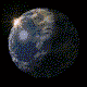 GIF animado Tierra, fondo negro (23K)