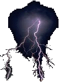 Rayos, GIF animado, fondo negro-transparente (25K)